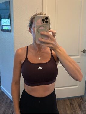 Adidas Women's Purple Sports Bra with Adjustable Straps Size Small